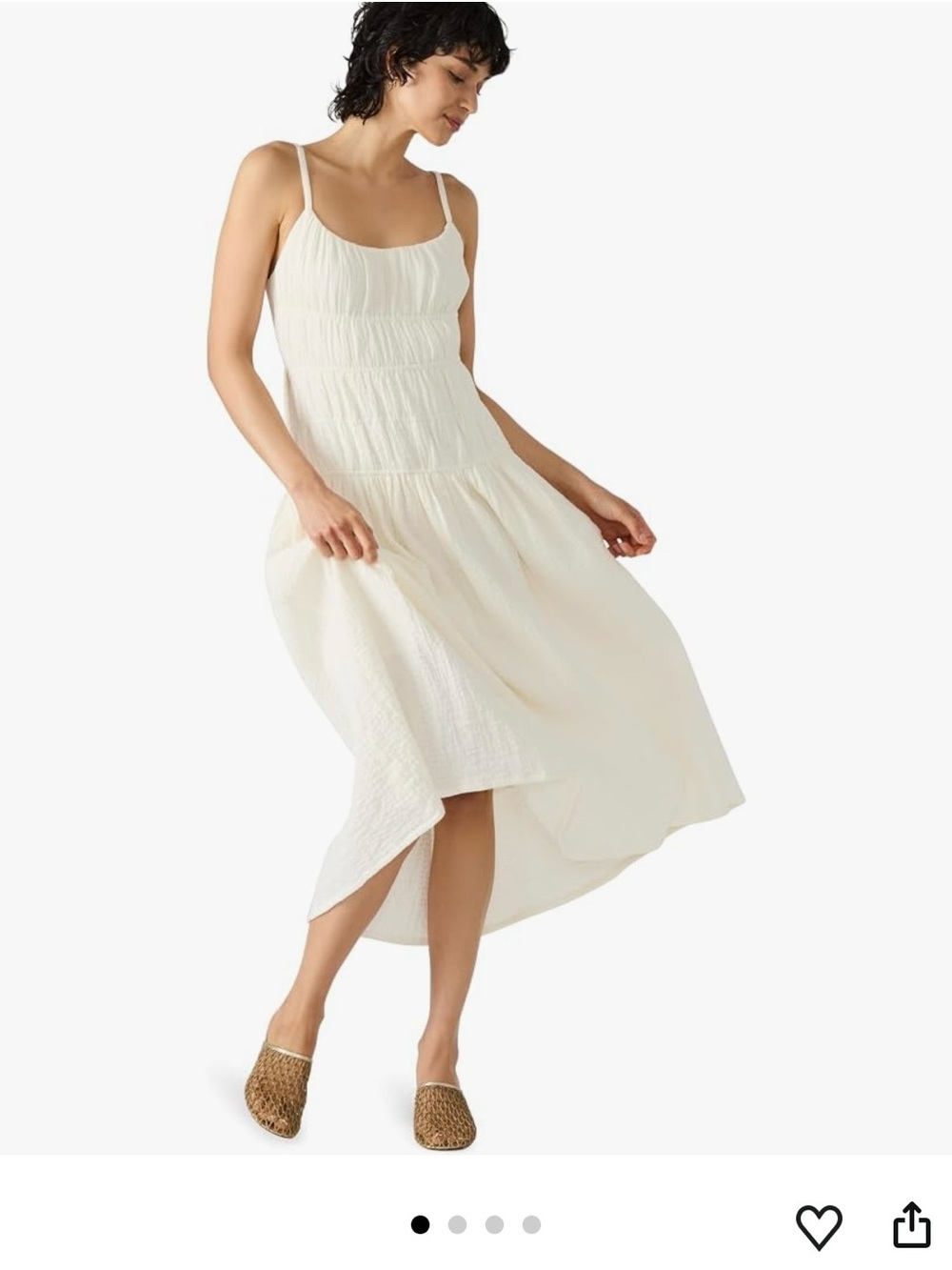 Steve Madden Toby Midi Dress in Ivory Medium